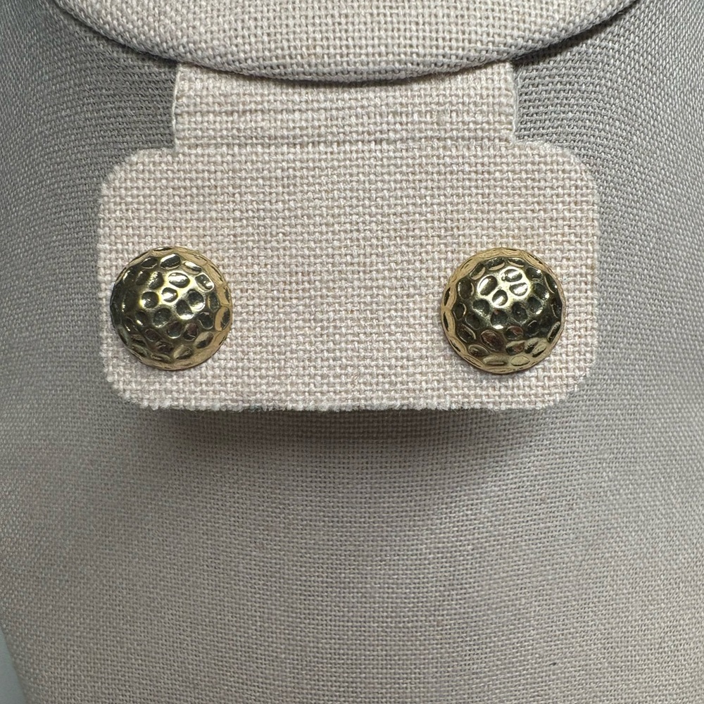Lia Sophia Forged Gold Stud Earrings